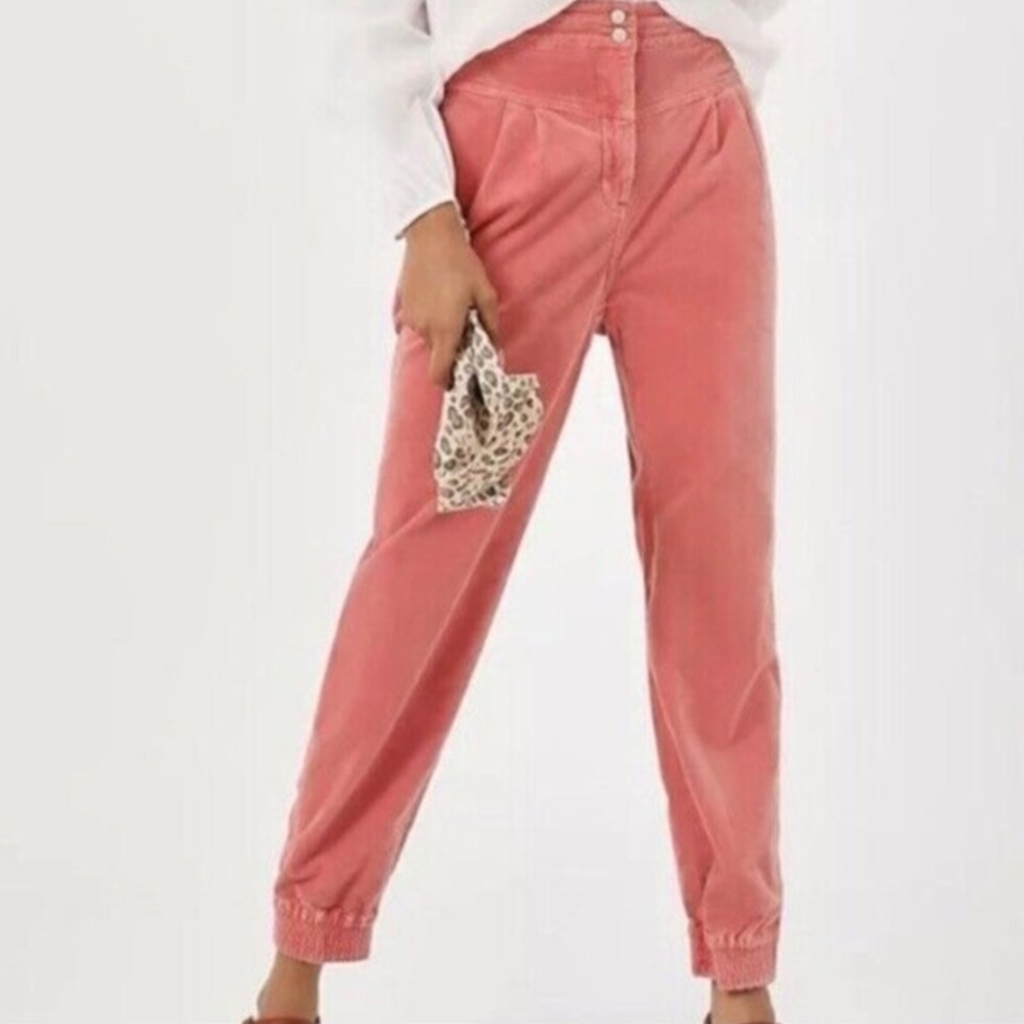 Anthropologie Kalea Soft Corduroy Joggers, Jazzy Pink, Size M